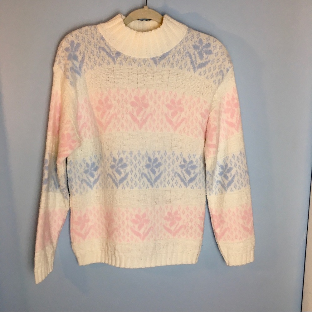 Pastel Vintage Chunky Sweater, Cute & Cozy